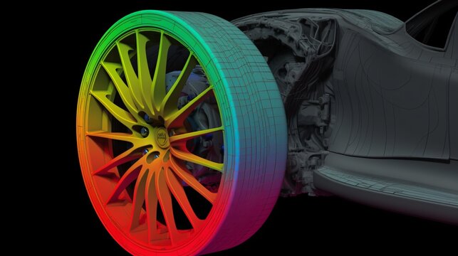 Unleashing Innovation: Exploring FEA finite elements analysis for Optimal Wheel rim Design, generative AI