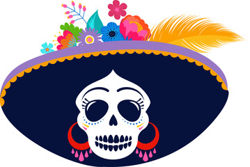 Calavera Catrina - traditional Mexican Day of the Dead character