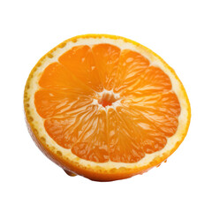 slice of orange isolated on transparent background cutout