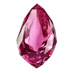 pink diamond isolated on transparent background cutout