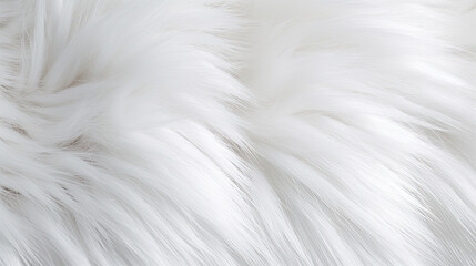 Fototapeta premium Illustration of close up of a white fur texture created with Generative AI technology