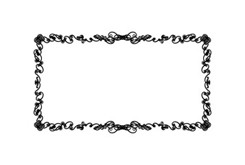 Black frame ornament art decorative boarder dark antique artwork