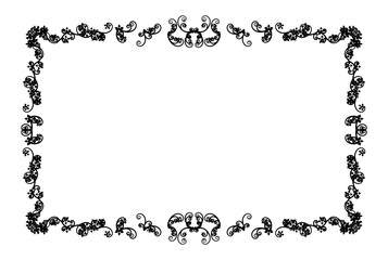 Black frame ornament art decorative boarder dark antique artwork