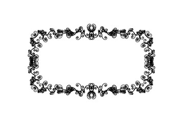 Black frame ornament art decorative boarder dark antique artwork