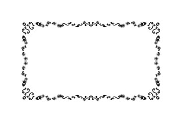 Black frame ornament art decorative boarder dark antique artwork