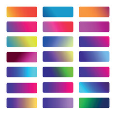 Set of colorful gradients. Gradient gradients. Vector illustration.