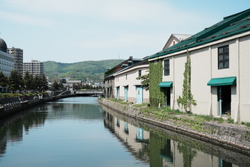 Fototapeta na wymiar 小樽運河の風景