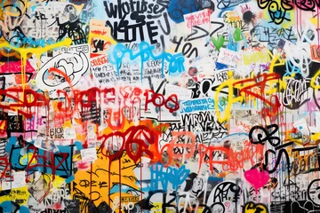 Foto auf Alu-Dibond Abstract graffiti backdrop, graffiti wall, street art, urban culture © Mighty