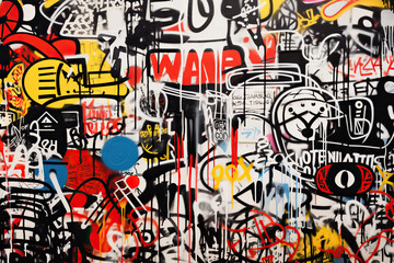 Abstract graffiti backdrop, graffiti wall, street art, urban culture - obrazy, fototapety, plakaty