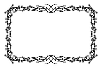 Black frame ornament art decorative boarder dark antique artwork