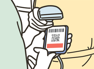 スマホでキャッシュレス決済をするイメージ