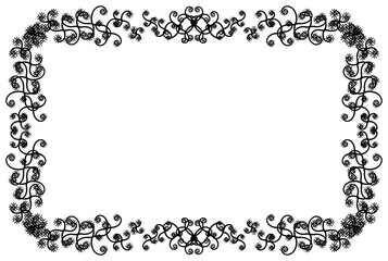 Black frame ornament art decorative boarder dark antique artwork