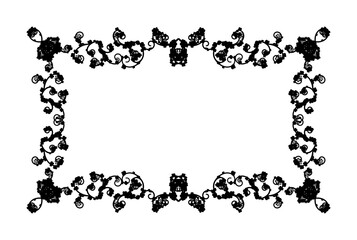 Black frame ornament art decorative boarder dark antique artwork