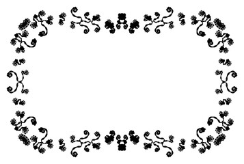 Black frame ornament art decorative boarder dark antique artwork