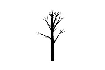 Obraz premium Tree silhouette botanic artwork seasonal wood shape art