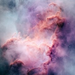 Illustration of a night sky with a giant cloud in the center created through generative AI