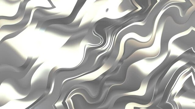 Wavy pattern silver gradient glow background. 2D rendering abstract background