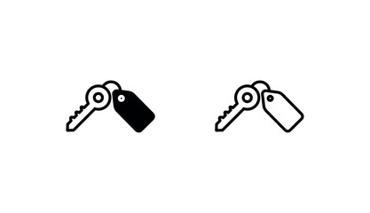 House Key icon design with white background stock illustration