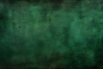 Fototapeta na wymiar Antique Dark Green Background with Black Vignette in Vintage Textured Design for Christmas or St Patrick's Day Paper. Generative AI