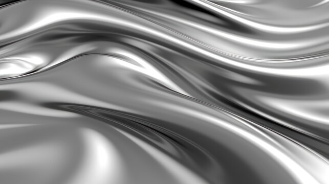 Shiny metal surface seamless abstract background, in the style of fluid movement, Holographic Fluid Waves, Generative AI