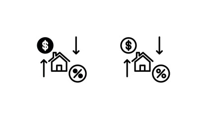 Interset Rate icon design with white background stock illustration