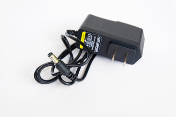 Black electric power ac to dc adaptor.
