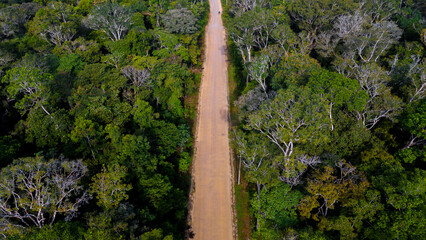 Roads in the middle of the Amazonica jungle, places that join villages in the middle of the jungle,...