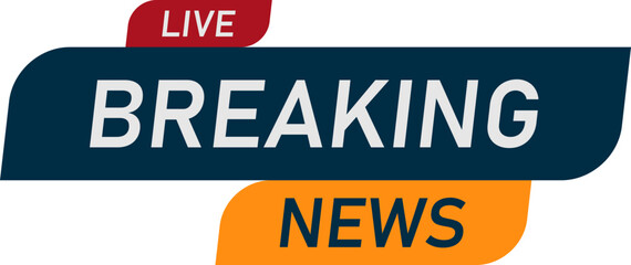 Obraz premium Breaking news TV sign