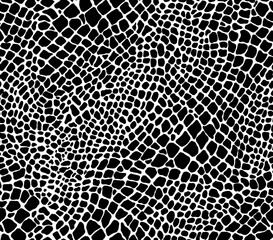 Reptile Animal Skin seamless repeat print background. alligator or crocodile skin black.