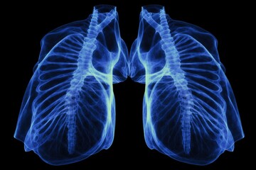 Chest x-ray image of dextrocardia and situs inversus patient that demonstrated heart,lungs,ribs,bones and muscles look like clearly film for diagnostic from radiologists in the hospital. Generative AI