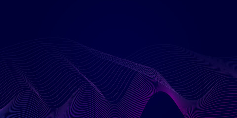Abstract flowing wave lines. Design element for technology, science, modern concept illustration background