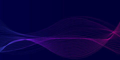 Abstract flowing wave lines. Design element for technology, science, modern concept illustration background