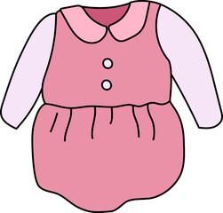 Baby Clothes decorative design element for website, presentation, flyer, brochure, printing, application. illustration style