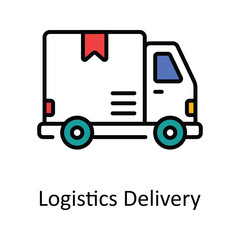 Logistics Delivery Filled Outline Icon Design illustration. Smart Industries Symbol on White background EPS 10 File