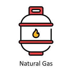 Natural Gas Filled Outline Icon Design illustration. Smart Industries Symbol on White background EPS 10 File