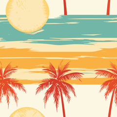 Seamless Colorful Hawaii Palms Pattern. Seamless pattern of Hawaii Palms in colorful style. Add color to your digital project with our pattern!