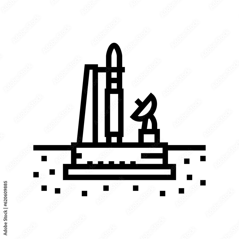 Poster mars sample return mission planet line icon vector. mars sample return mission planet sign. isolated