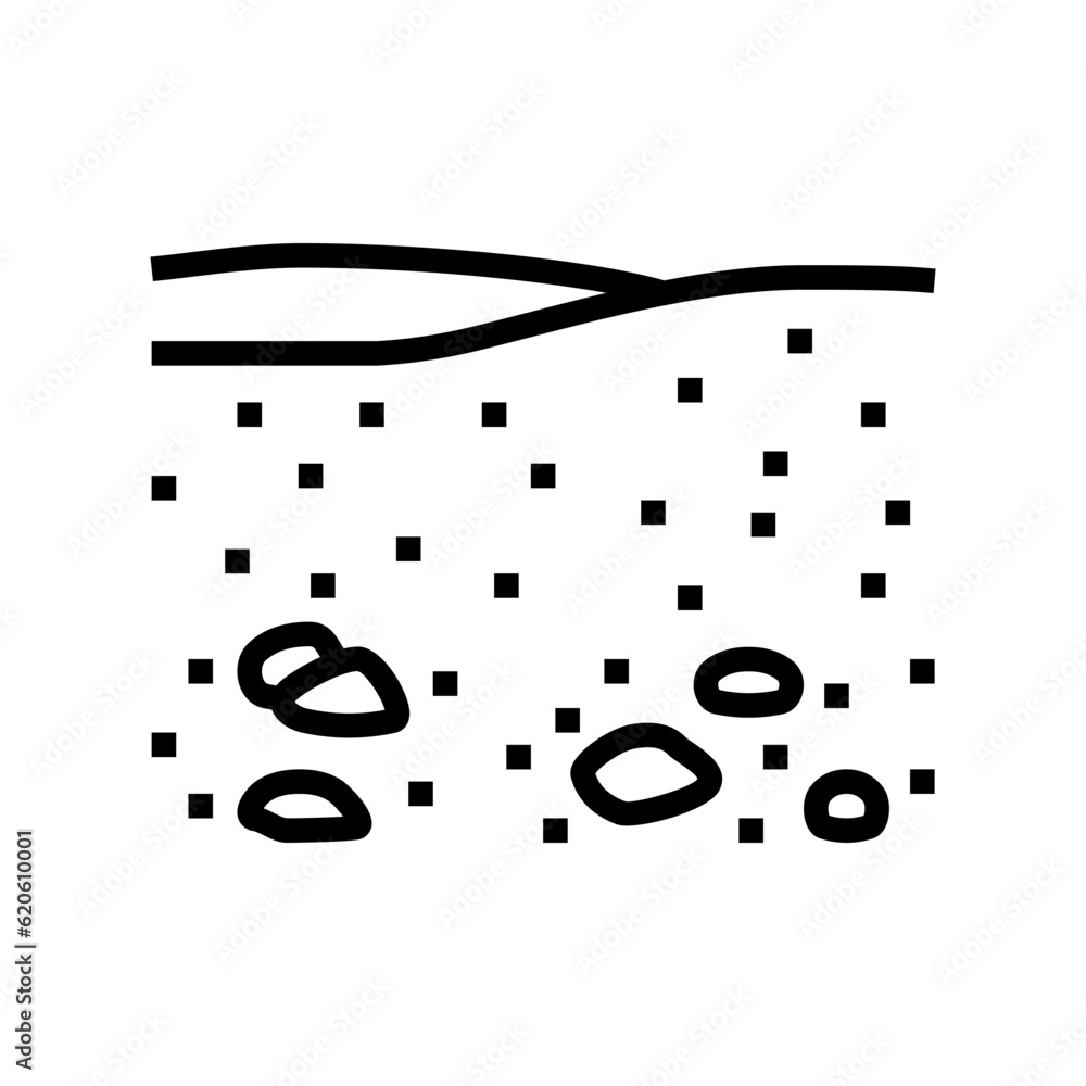 Poster martian landscape mars planet line icon vector. martian landscape mars planet sign. isolated contour