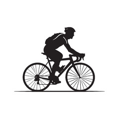 Fototapeta na wymiar Athlete riding a bike. Bicycle and human. Vector white background. ESP10