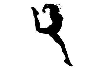 Dancer silhouette dancing human model shadow dance illustration art