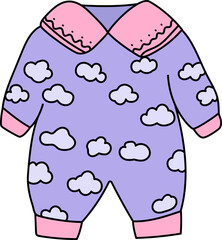 Baby Clothes decorative design element for website, presentation, flyer, brochure, printing, application. illustration style