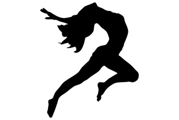 Dancer silhouette dancing human model shadow dance illustration art