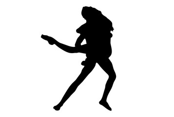 Dance silhouette dancing person sketch shadow dancer art