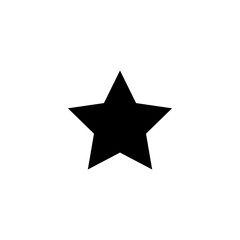 star icon in black color on white background, rating and popularity