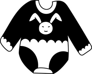 Baby Clothes icon hand drawn design elements for decoration.