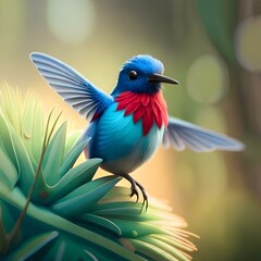 Capturing the Beauty of a Blue Bird on a Branch