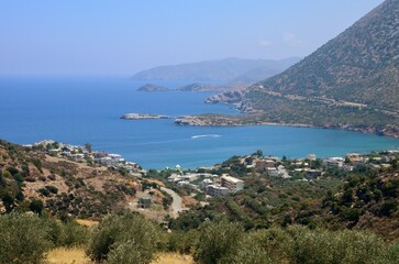 Fototapeta na wymiar Vista panorámica de la costa norte de Creta, Grecia