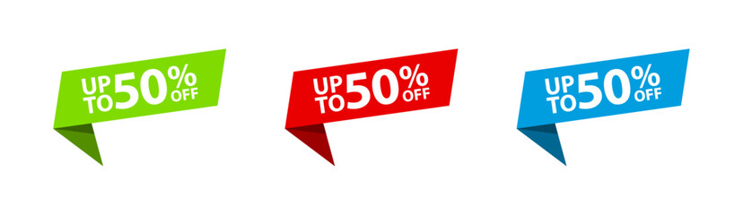 Up to 50% off discount tag set