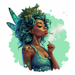 portrait of a woman with hair