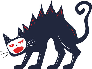 Halloween Cat Black illustration